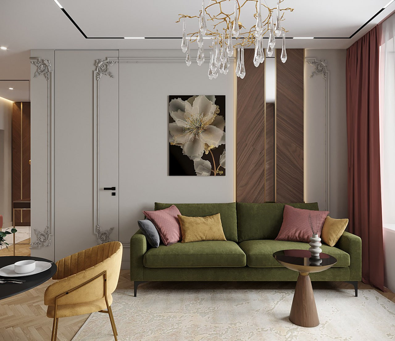 Гостинная в стиле современной классики