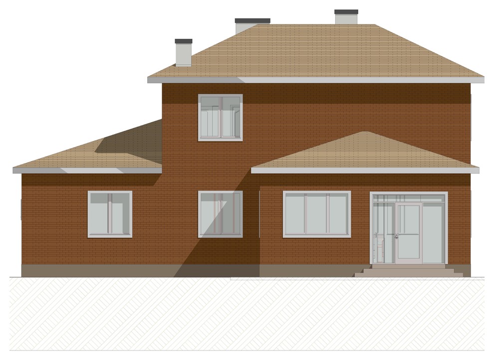 Разработка концепции 2-х этажного коттеджа площадью 200м2