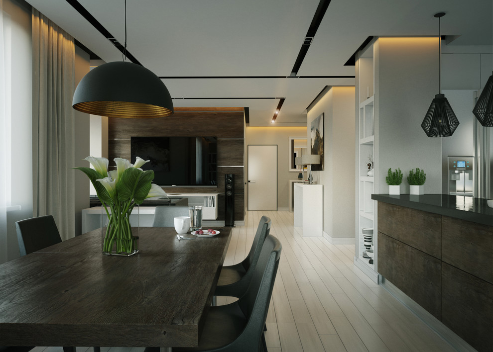 Дизайн квартиры в современном стиле (140м2)