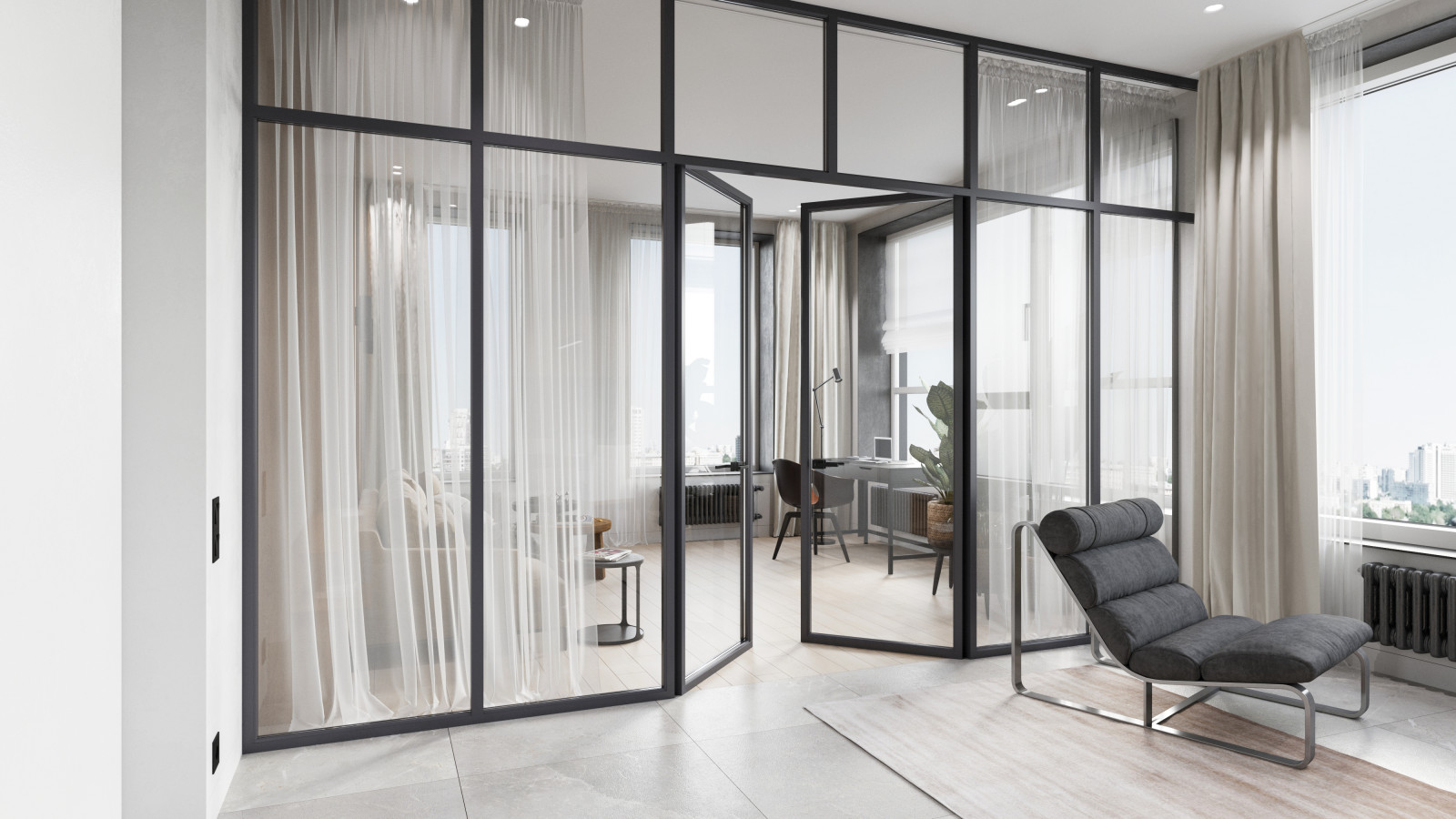 Kitchen-living room in the Residence of Architects