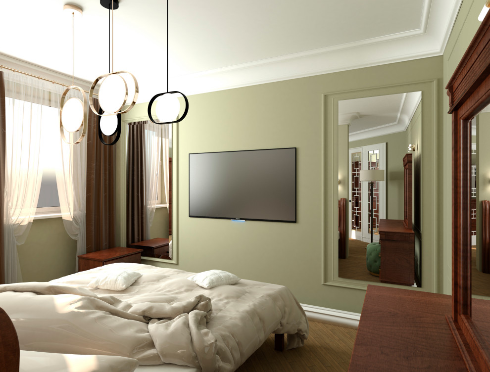 Сложное зонирование: спальня+кабинет+коридор. Обновление лоджии и детской.