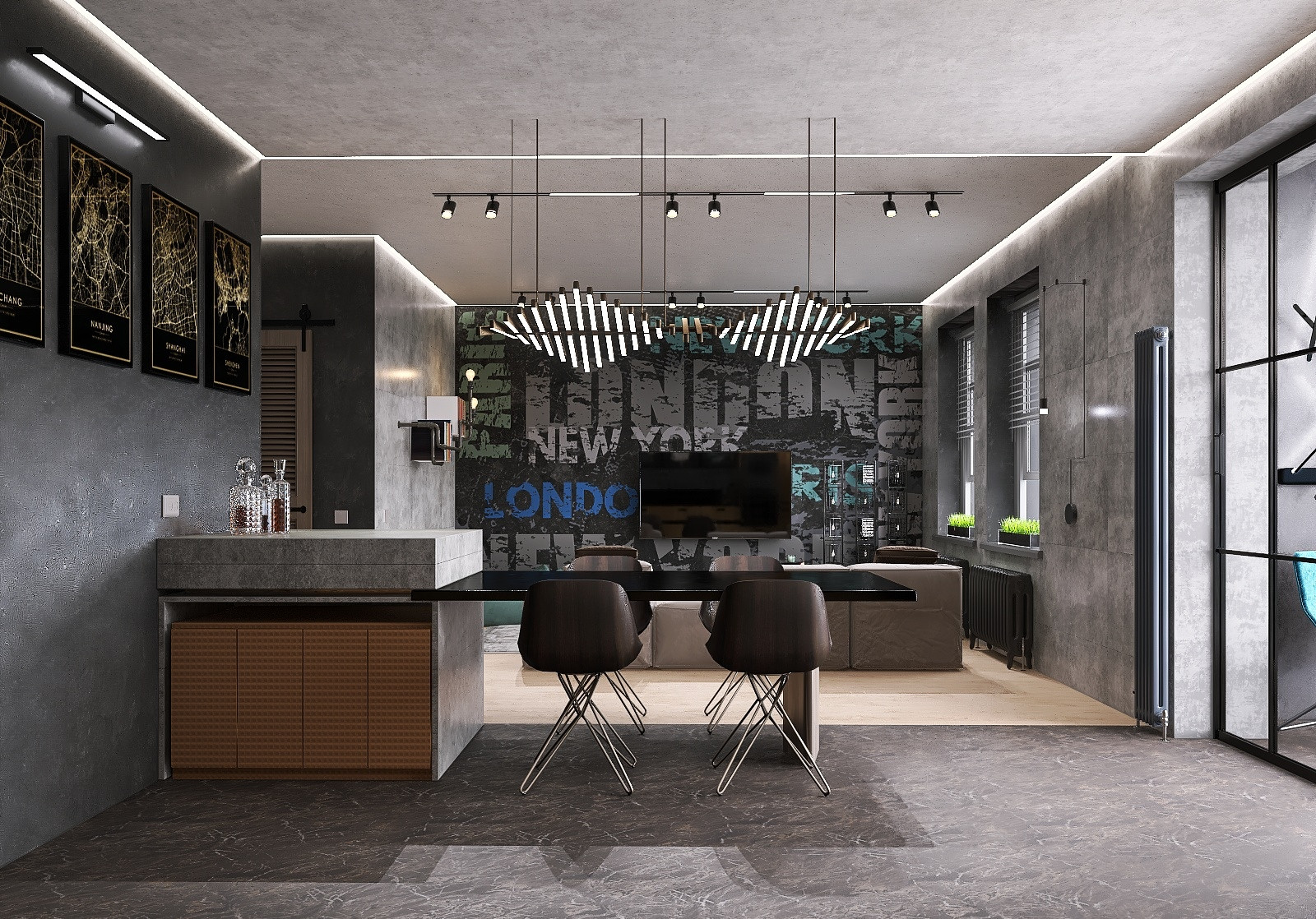 Брутальная двушка для холостяка