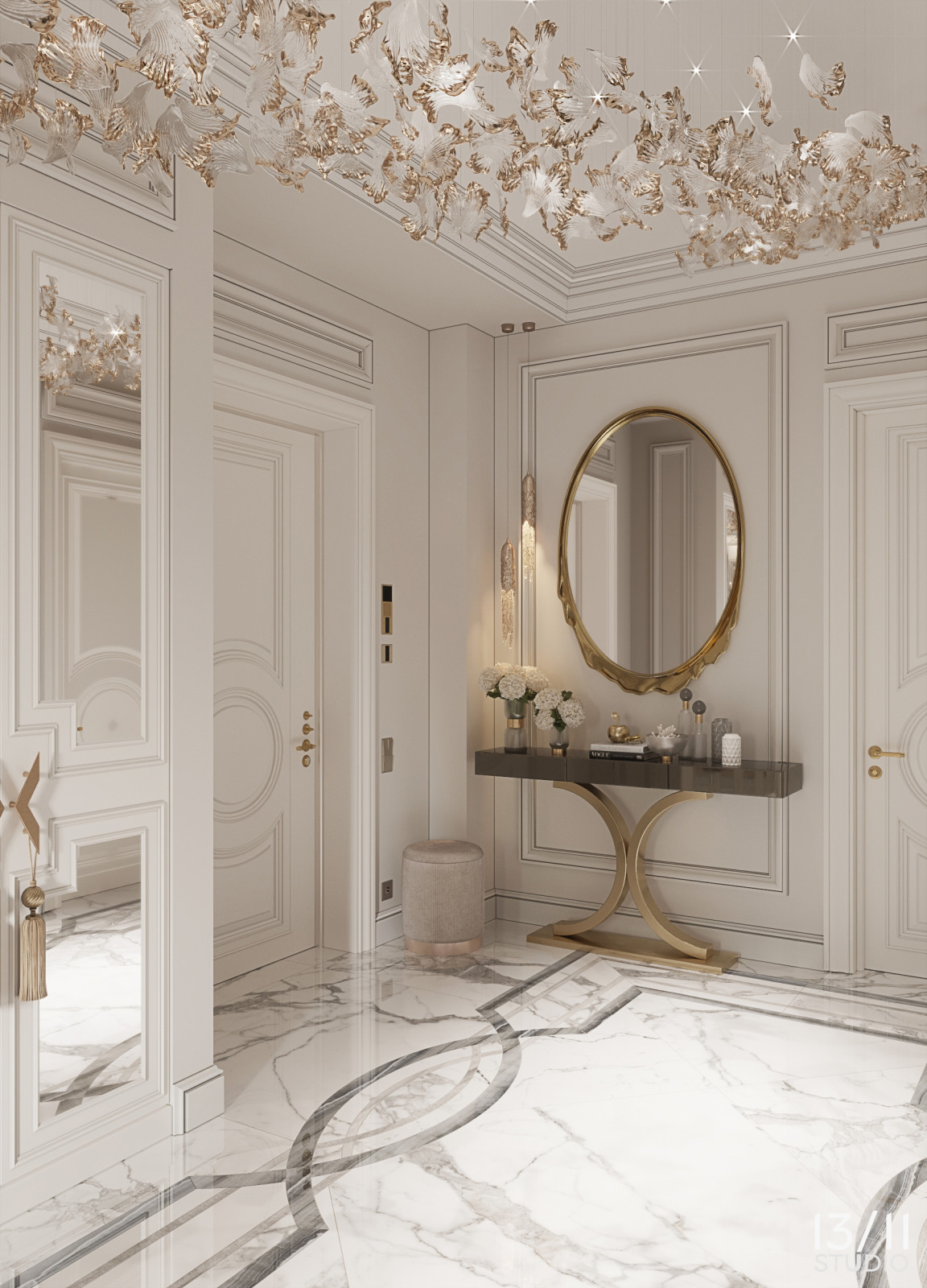 Трехкомнатная квартира в современной классике