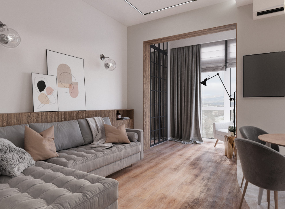 Обложка проекта: Дизайн-проект двухкомнатной квартиры ЖК "Парковый"