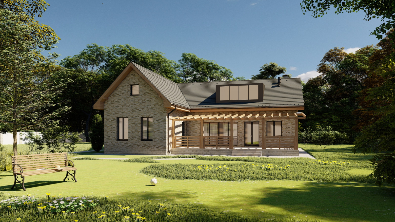 Дом для семьи с тремя детьми в Подмосковье