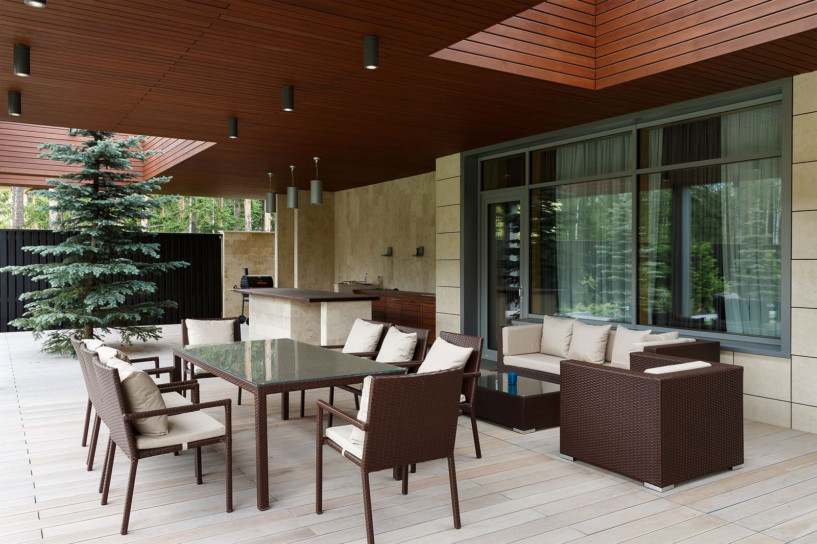 Коттедж с плоской кровлей