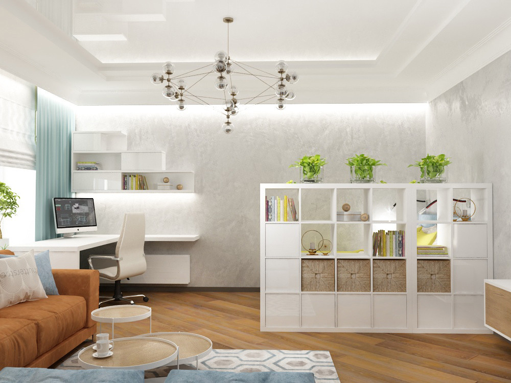 Гостиная-спальня-кабинет