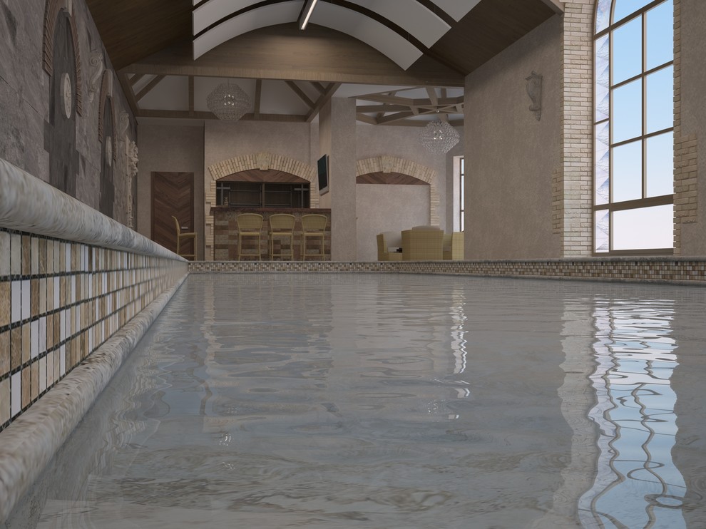 Дизайн-проект зоны бассейна и СПА  особняка Шато