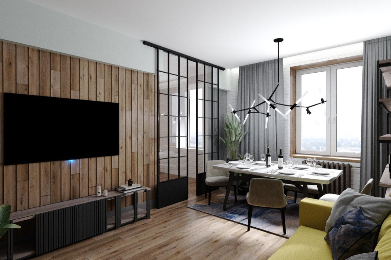 Обложка проекта: Интерьер квартиры в стиле лофт