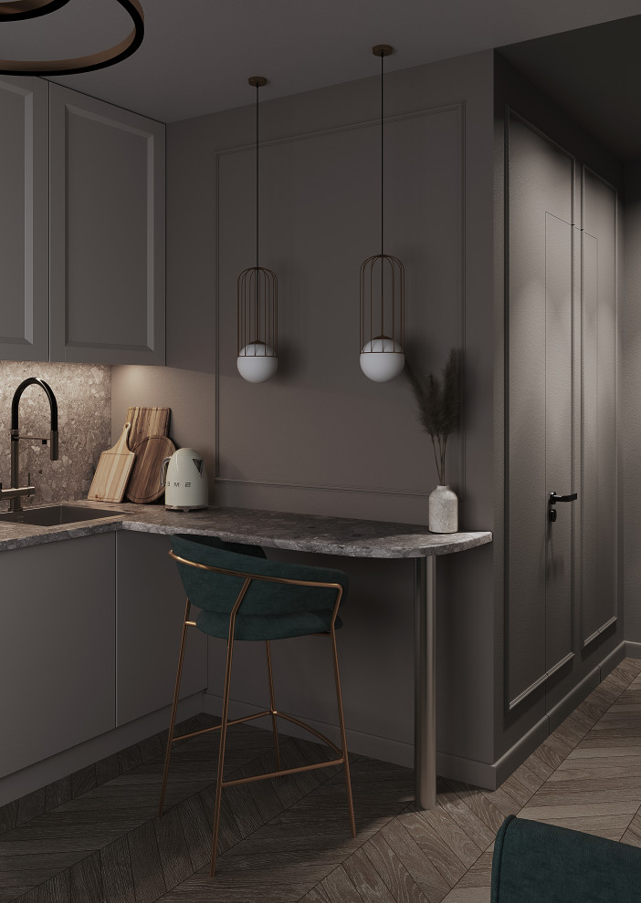 Проект студии 14 кв.м.