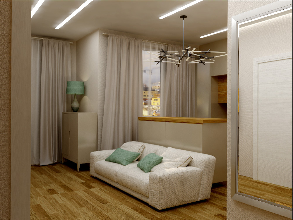 Обложка проекта: Кухня-гостиная на 20 кв.м.