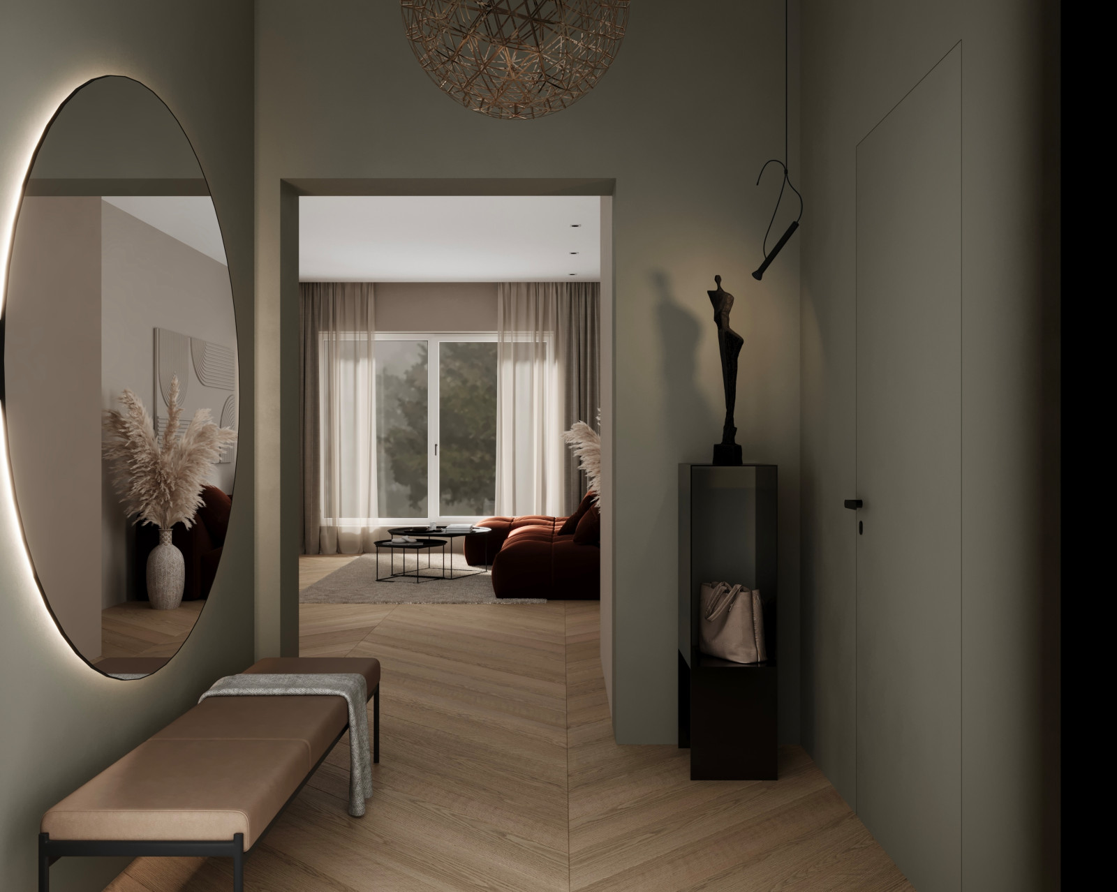 Обложка проекта: Обволакивающий интерьер дома