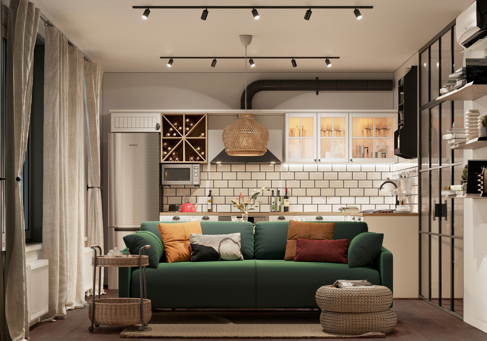 60,4 кв.м. Двухкомнатная квартира в стиле экосканди,ЖК Русский авангард ,Воронеж