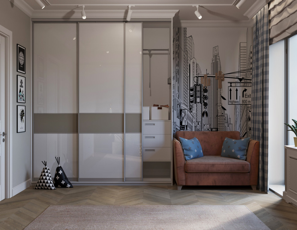 Мягкий эклектичный интерьер квартиры 205 кв.м.