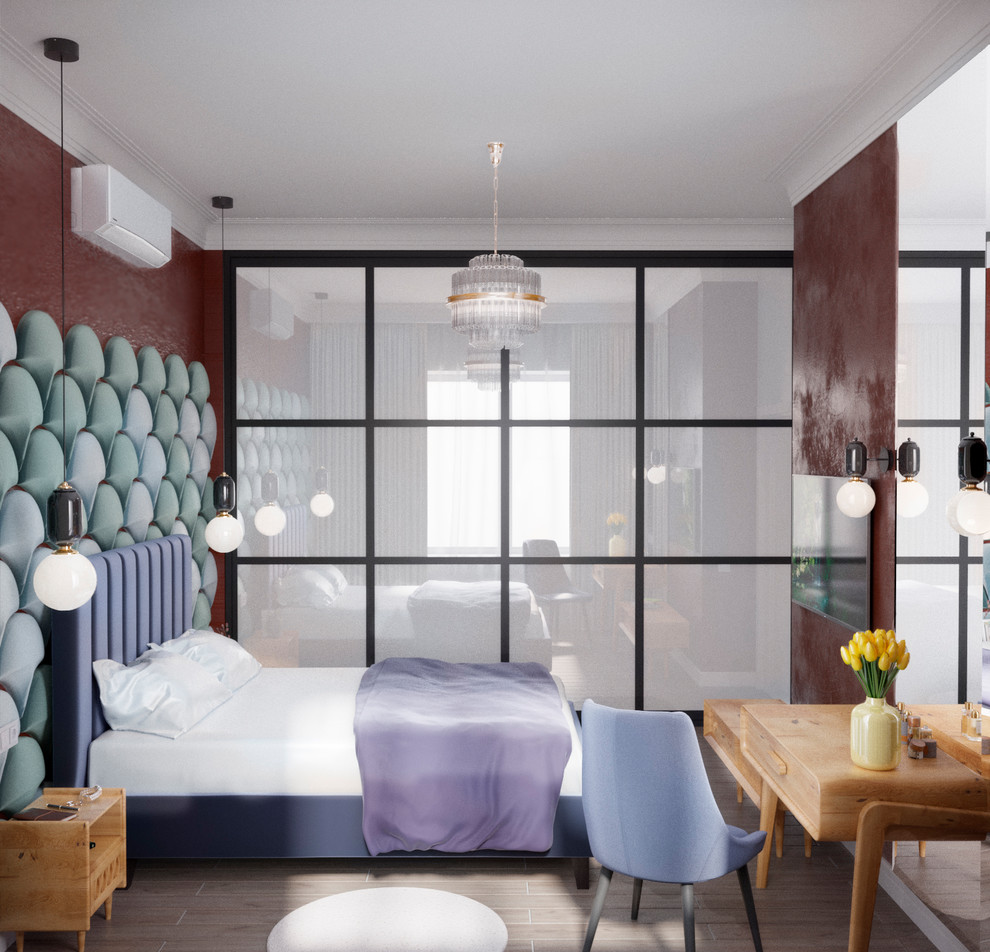 Дизайн спальни (вариант 1)  с элементами стиля Арт-Деко. Частное домовладение