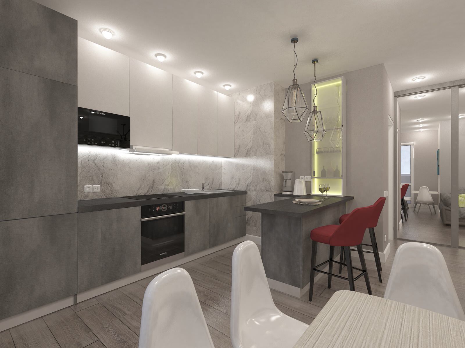 Обложка проекта: дизайн квартиры 57 кв.м г.Саратов ЖК Европейский