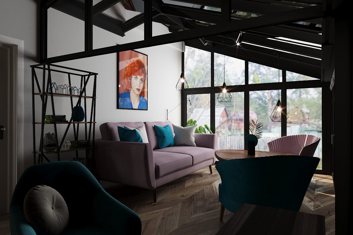 Загородный частный дом, с кухней, одной спальней, и верандой с огромными панорам