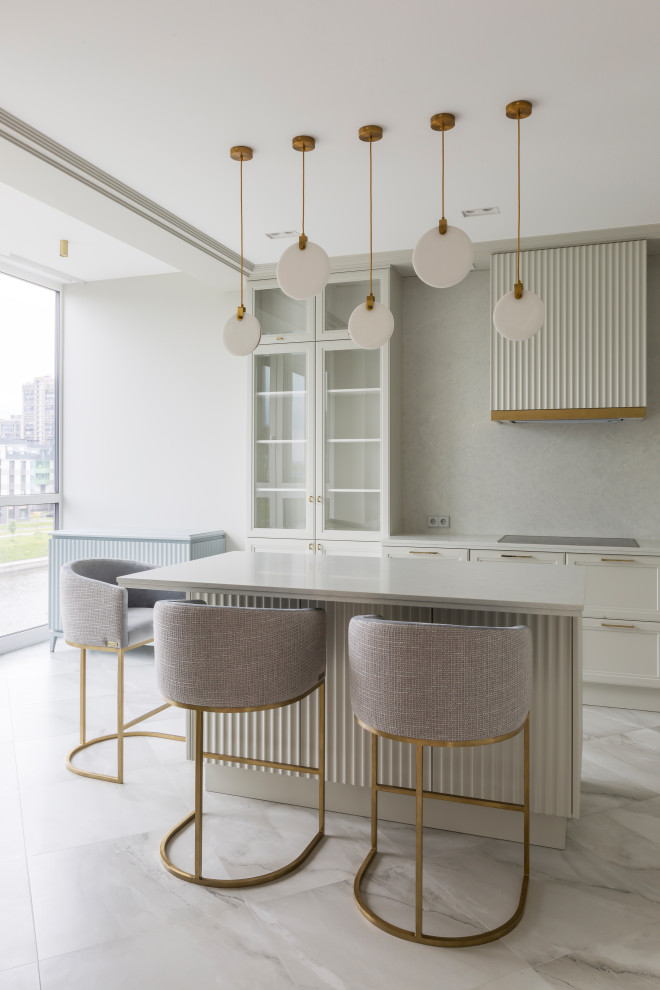 Teltos White Ice Кухня-столовая. Мебель Doorus