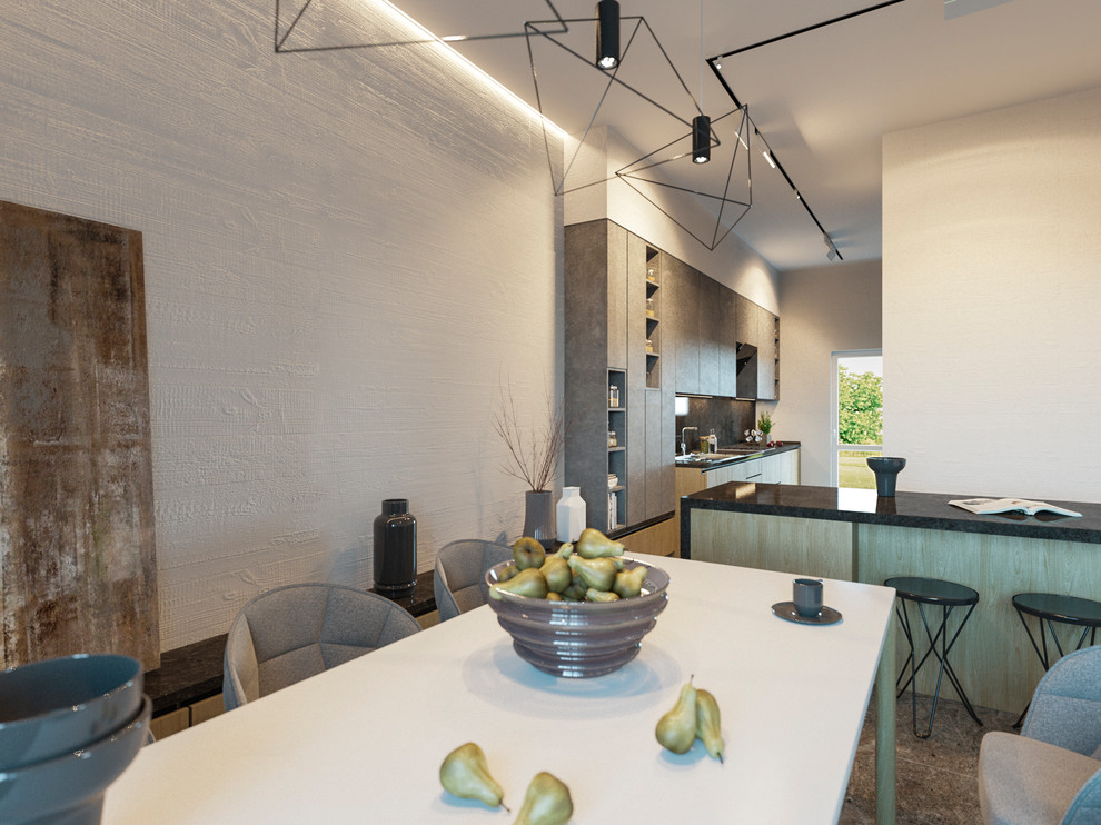 Интерьер кухни-гостиной на ул. Римской в г. Хабаровске