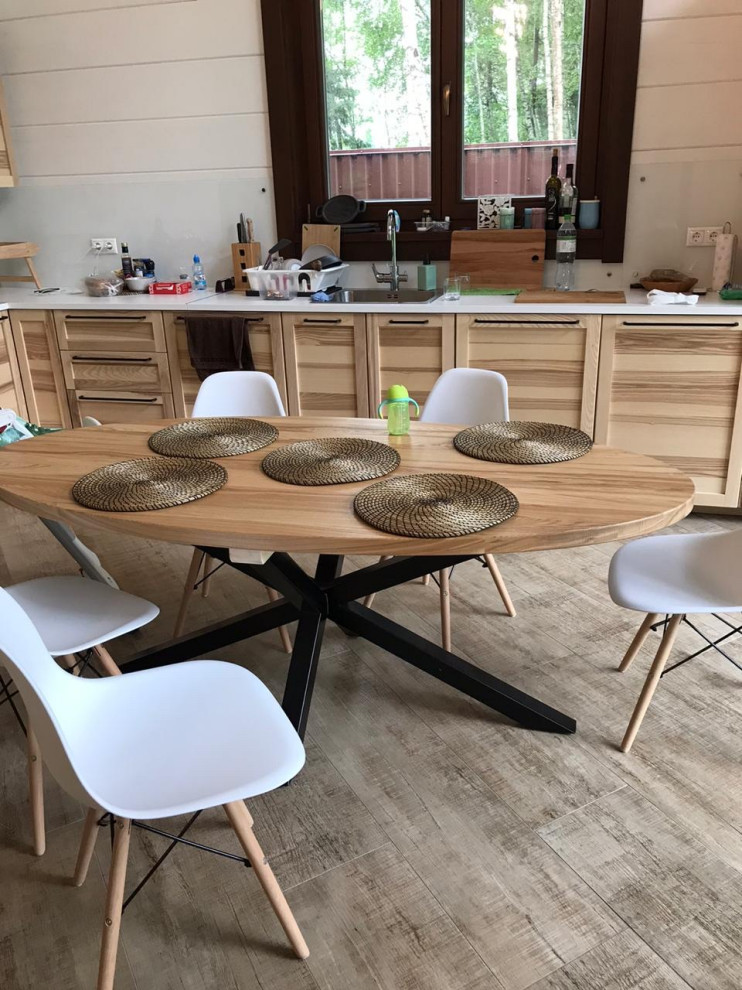 Большой обеденный стол Лофт в загородный дом