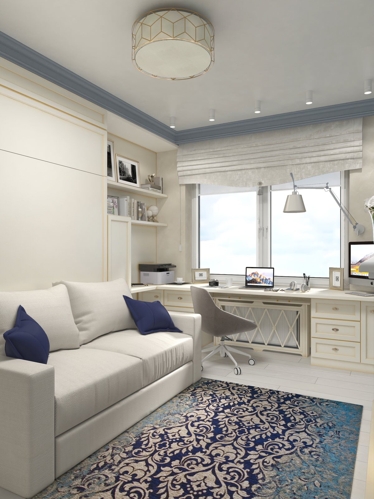 Кабинет для папы - спальня для для дочери