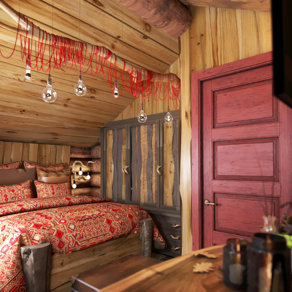 Гостевой деревянный домик, 2 этажа,