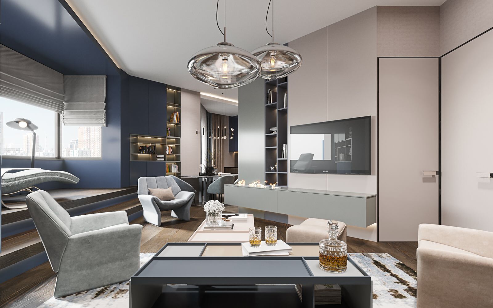 Обложка проекта: Квартира на Таганке в современном стиле  в колониальных тонах