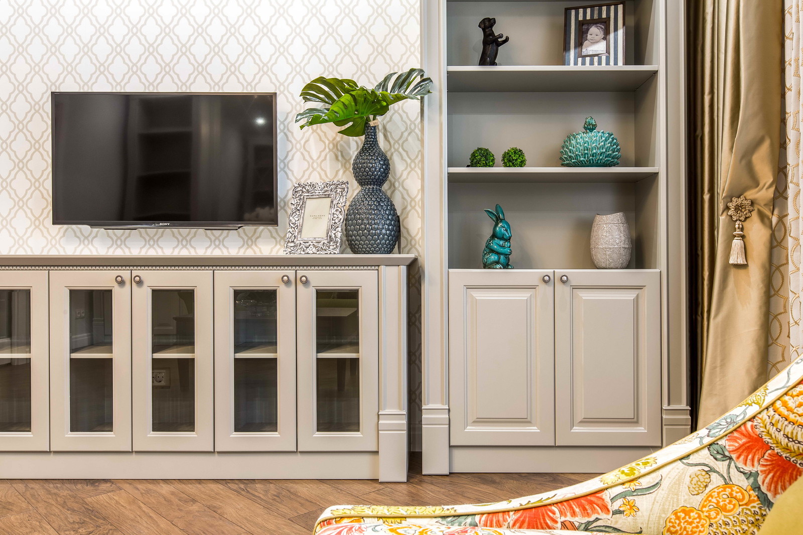 Интерьер с зелеными акцентами