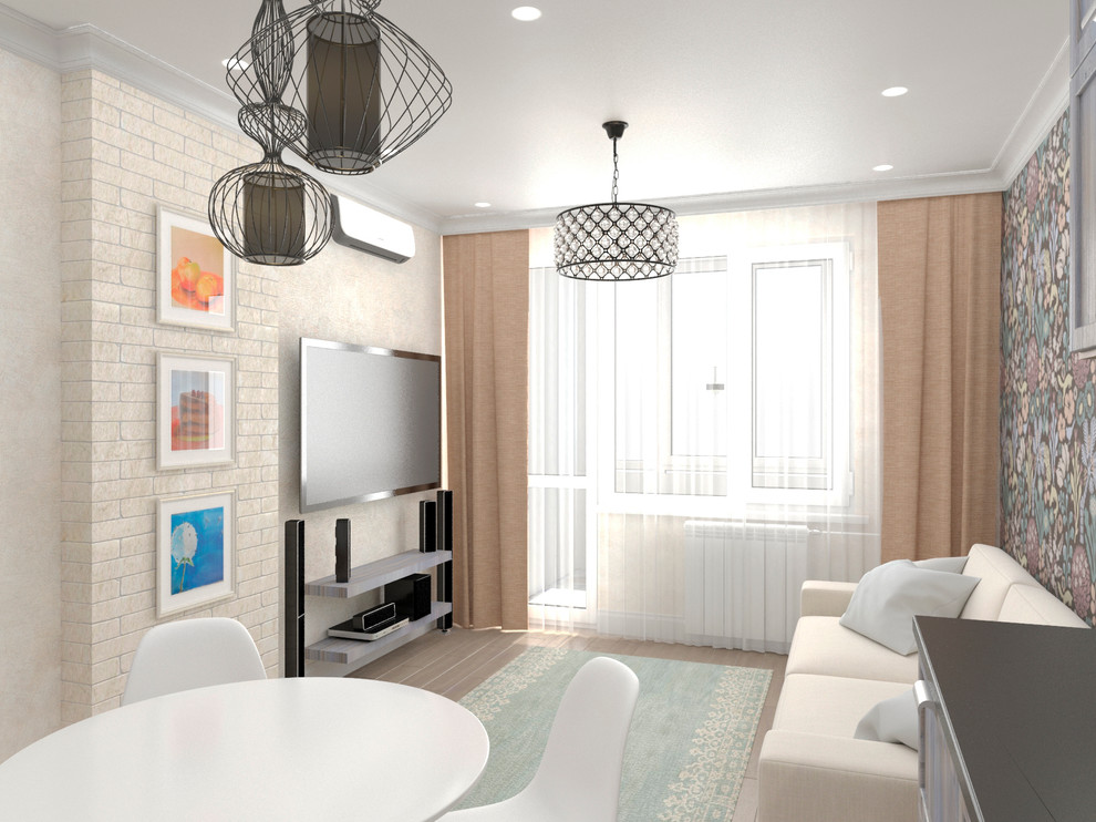 Квартира на Домашникова. Кухня-гостиная