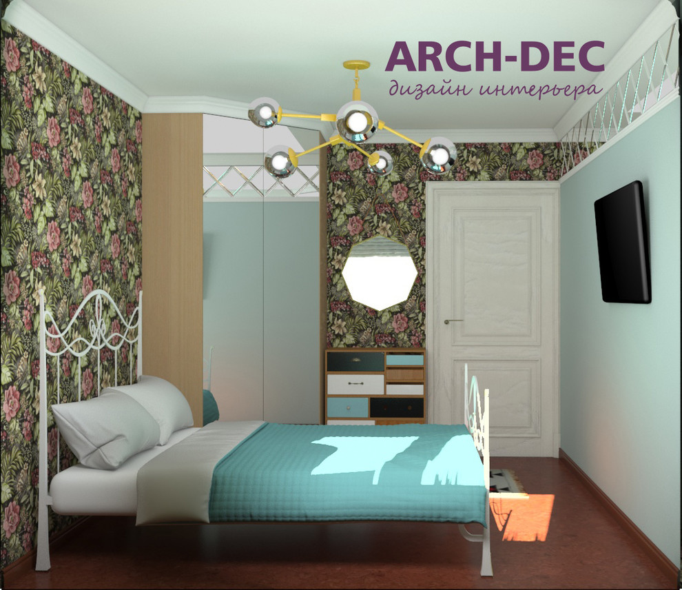 Спальня-кабинет в африканском-современном стиле.