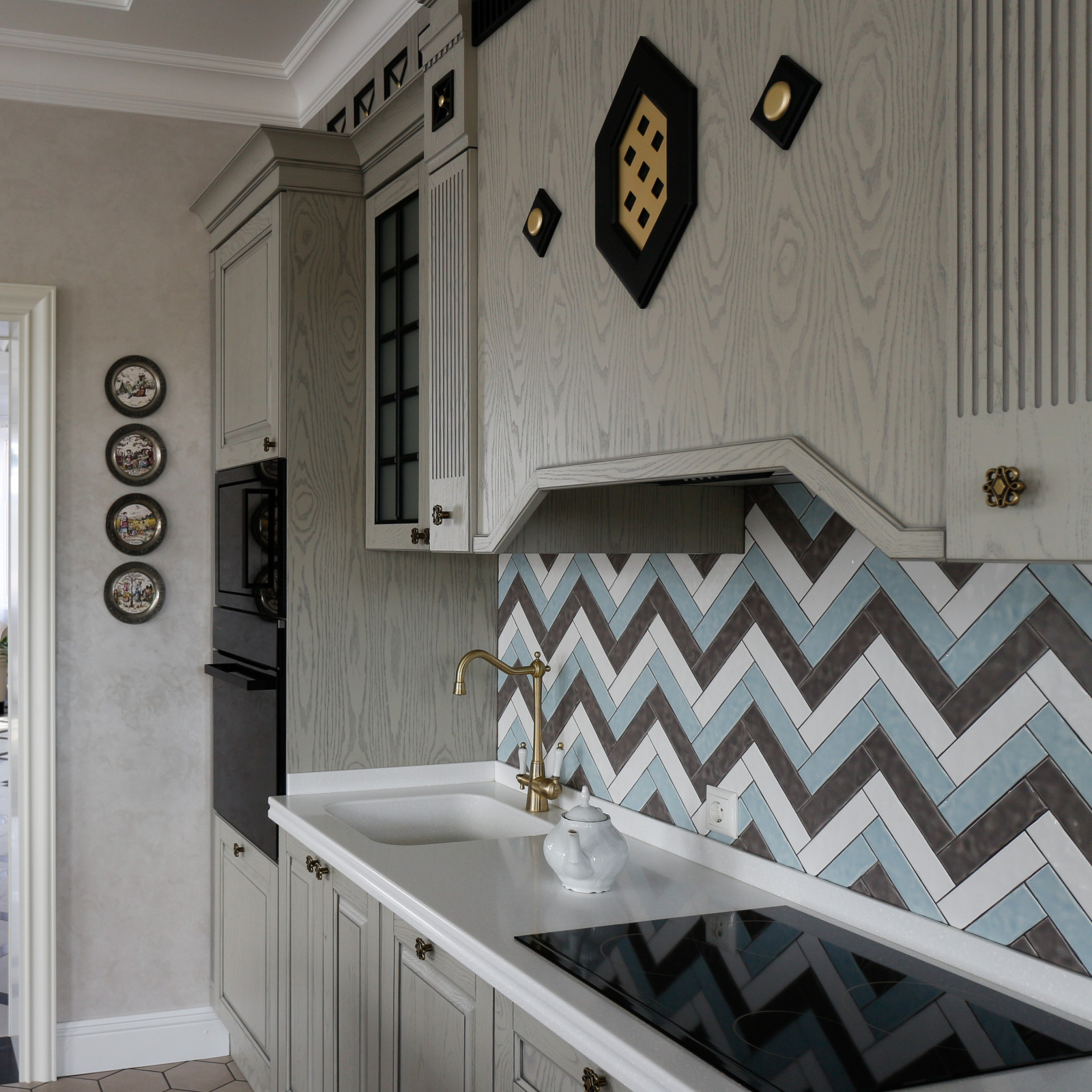 Интерьер двухэтажного дома в пригороде