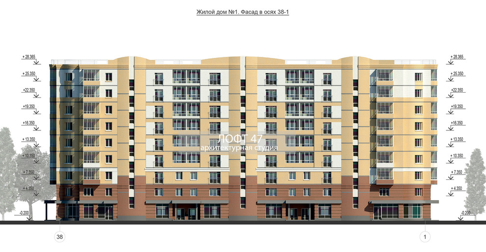 Комплекс жилых домов с встроенными помещениями