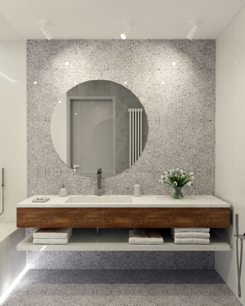 Квартира в оттенках серого и зеленого