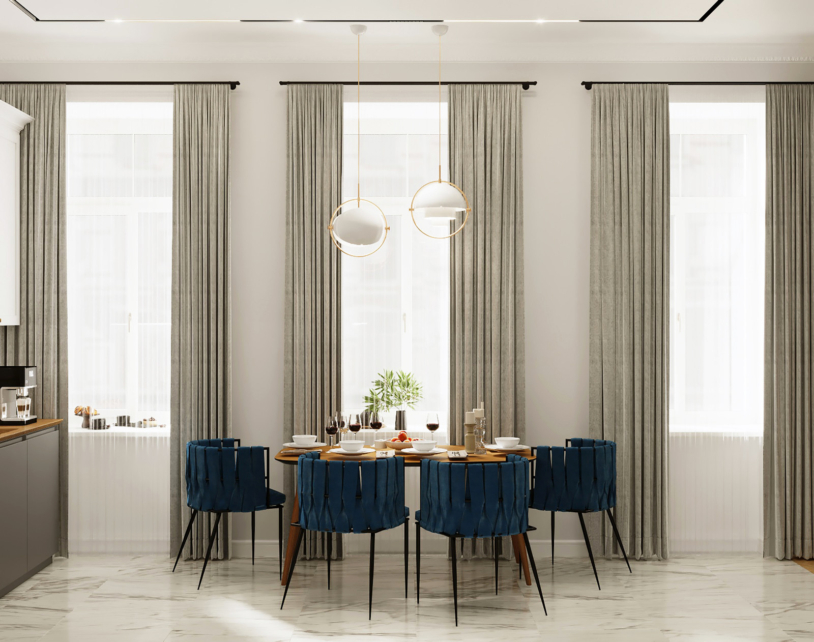 Дизайн проект квартиры в современной классике, Санкт-Петербург