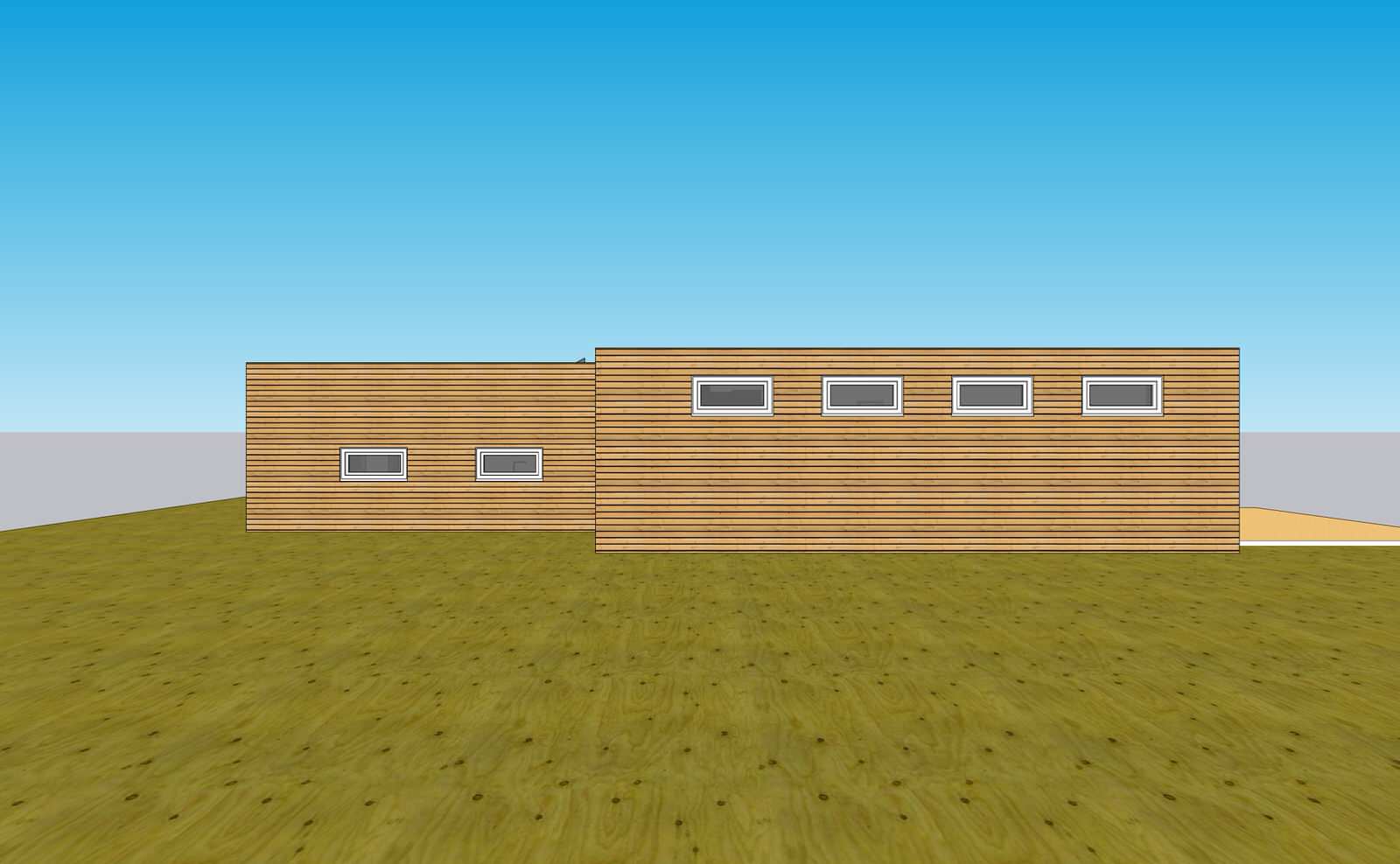 3D визуализация первого этажа дома