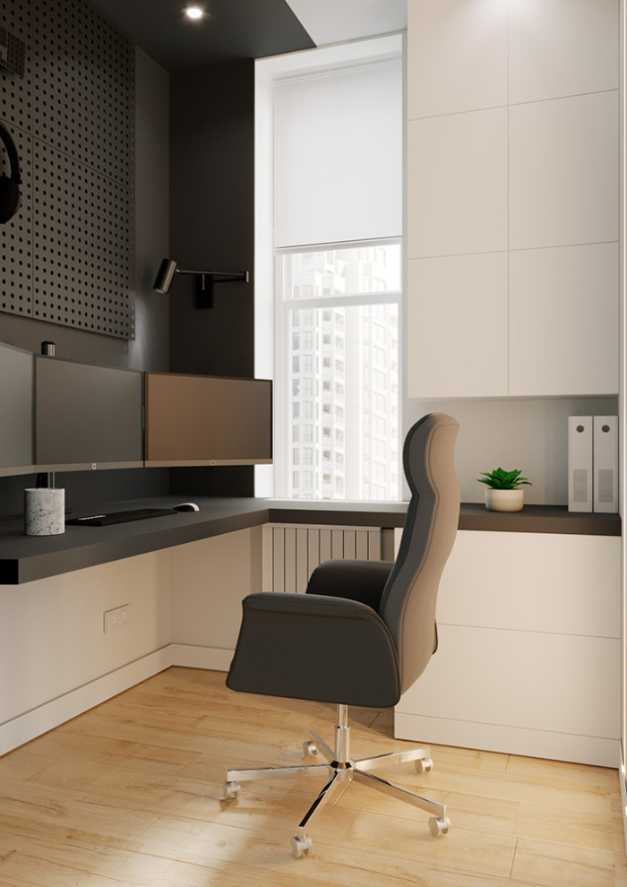 Евро однокомнатная квартира с яркими акцентами в ЖК Атмосфера