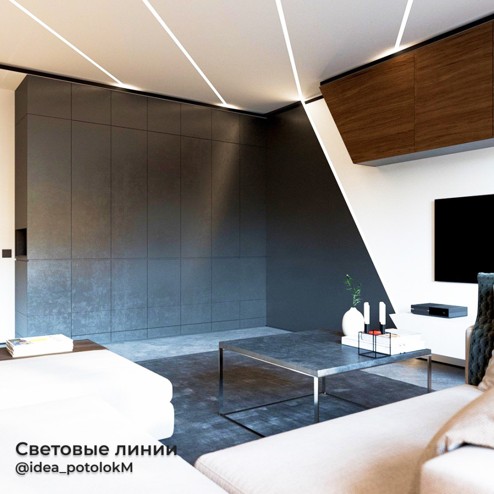 Световые линии на потолке