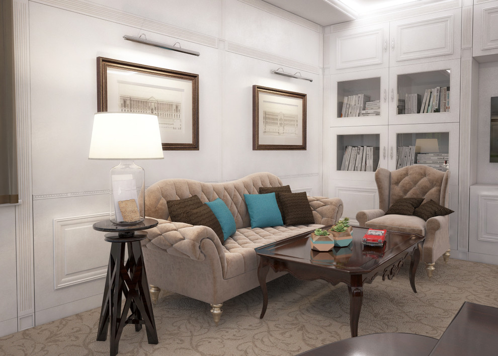 Обложка проекта: Офис для женщины руководителя в неоклассическом стиле