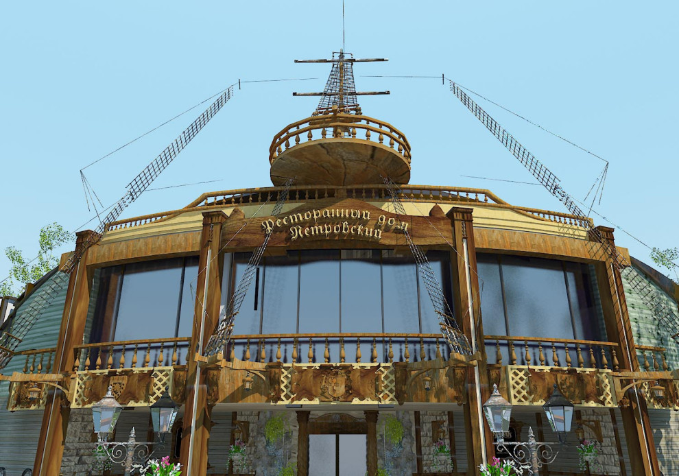 Фасад ресторанного дома Петровский (лихие 2009-10е)