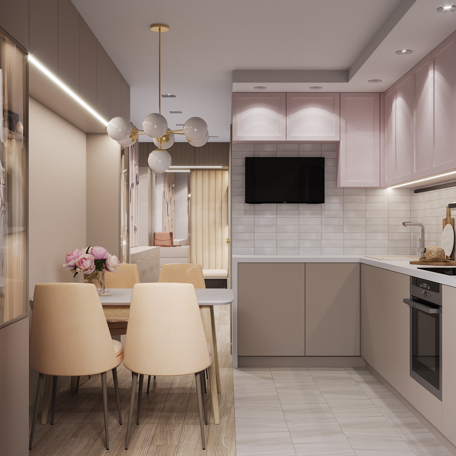 Valencia. Дизайн-проект квартиры, 58 кв.м