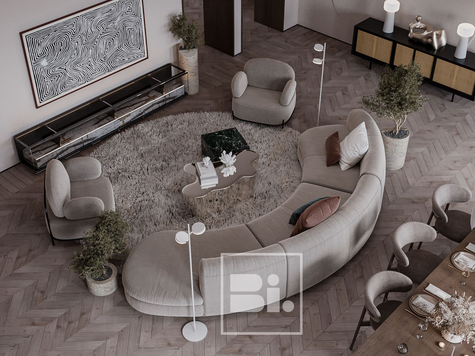 Проект кухни-гостиной в г. Санкт-Петербург