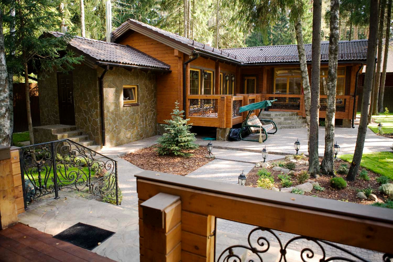 Баня в доме из клееного бруса