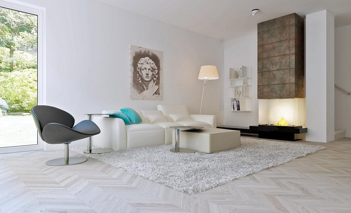 Современный двухэтажный дом с тремя спальнями