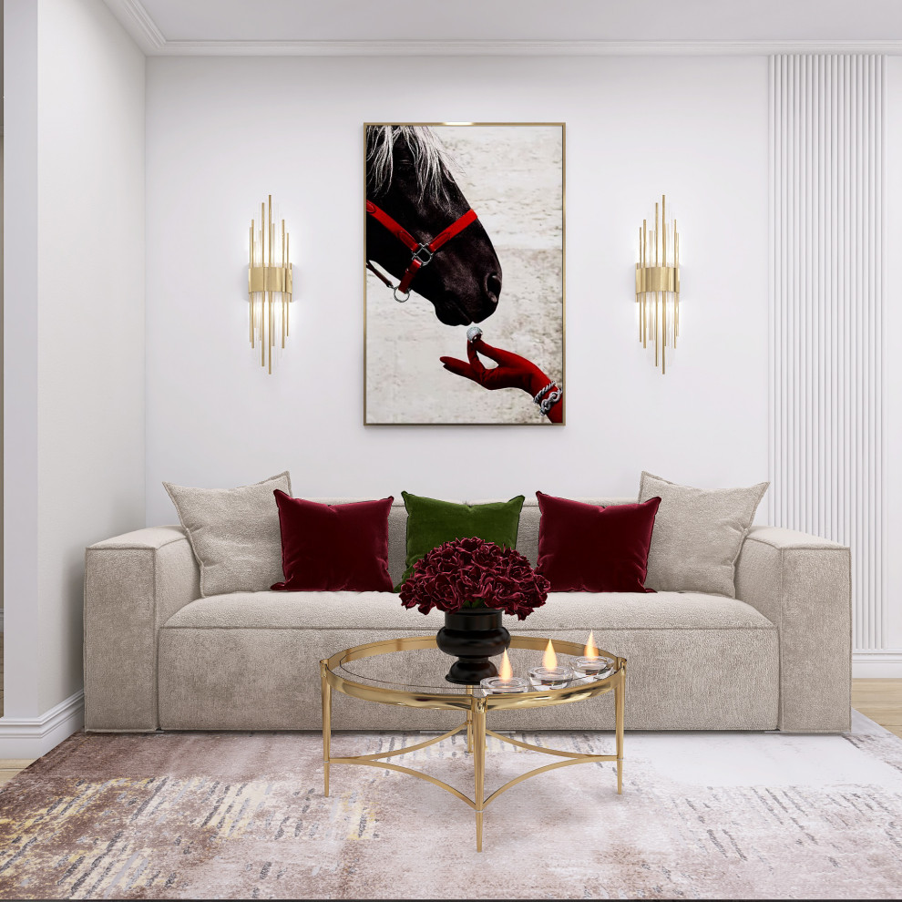 Квартира с золотыми и винными акцентами и элементами ар-деко