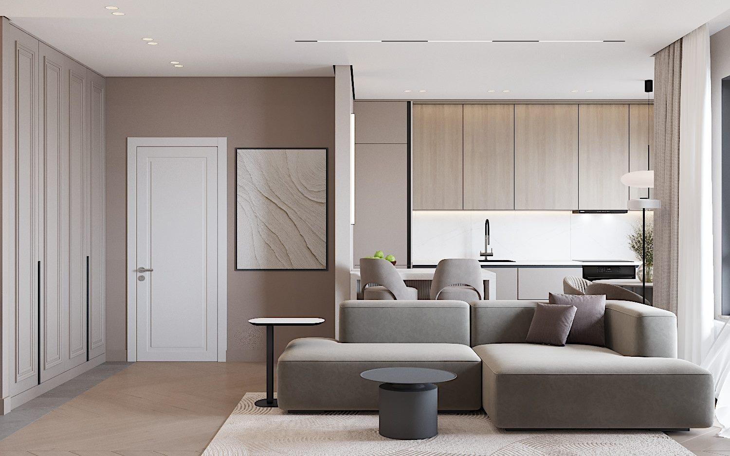 Квартира 57м2 в Новороссийске в стиле неоклассика