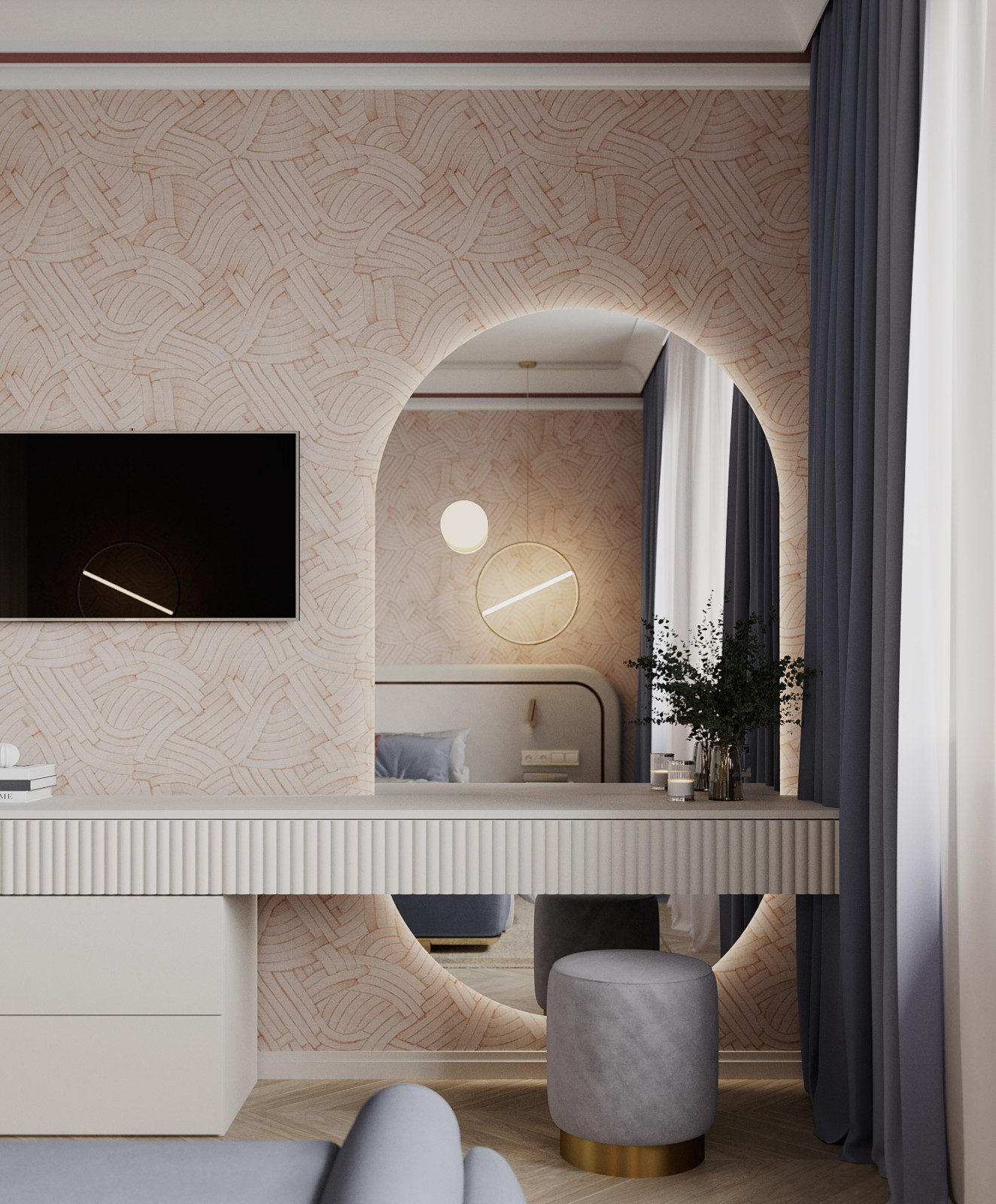 Современная классика. Квартира 100м2. Спальня