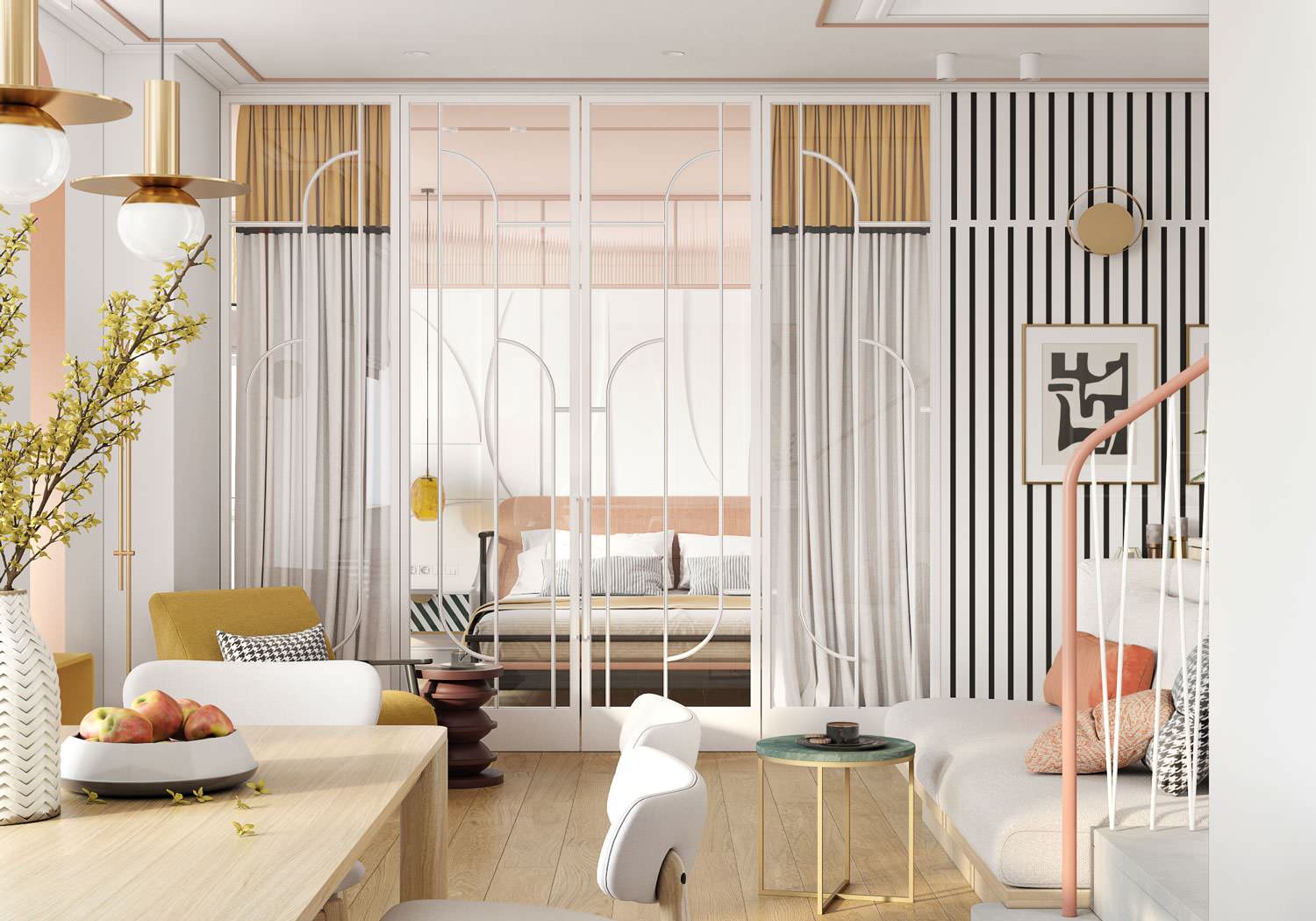 Дизайн интерьера двухуровневой квартиры в г. Раменское