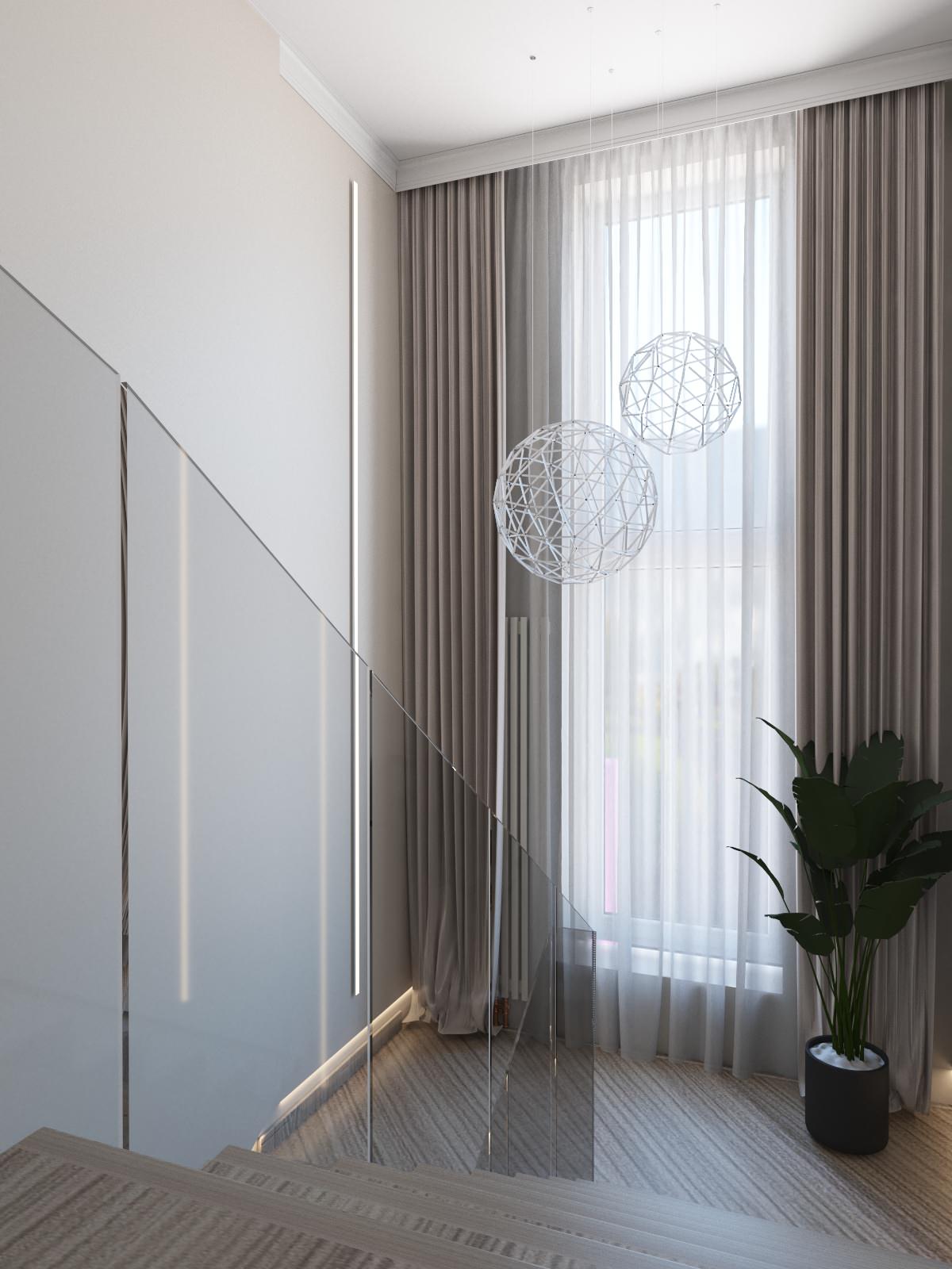 Двухэтажный дом для семьи с тремя детьми.