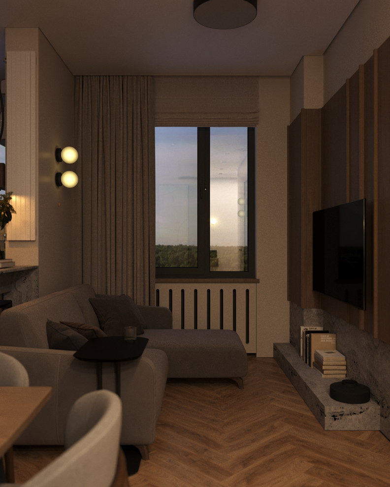 Травертин и дерево