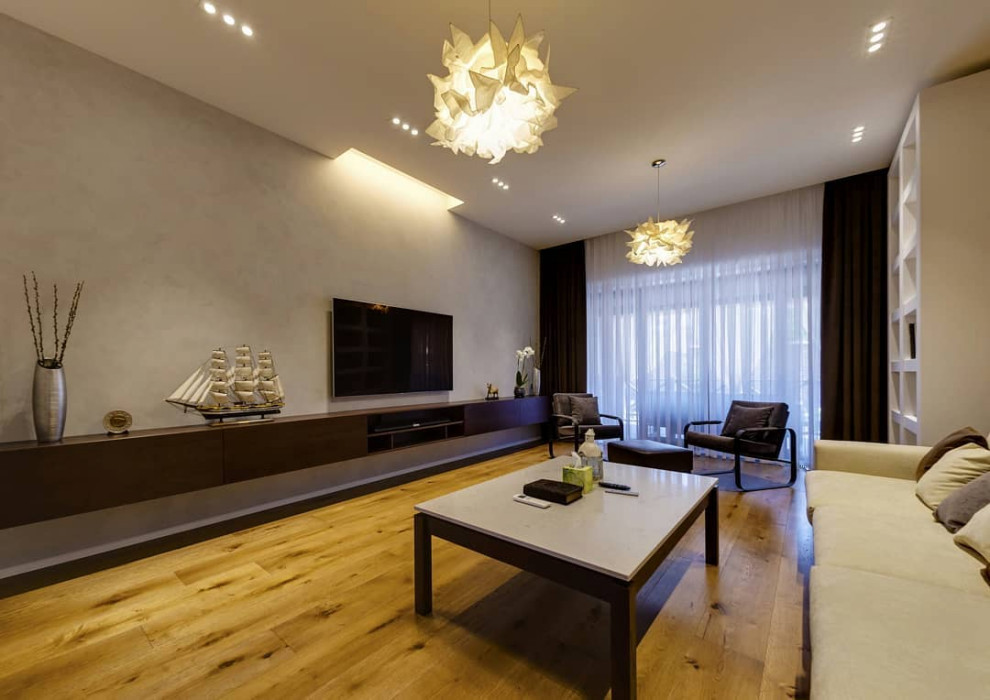 Реализация проекта "Аристократический лофт" дом в три уровня, г.Краснодар